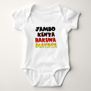 Beautiful Jambo Kenya Hakuna Matata Lovely Art Baby Bodysuit