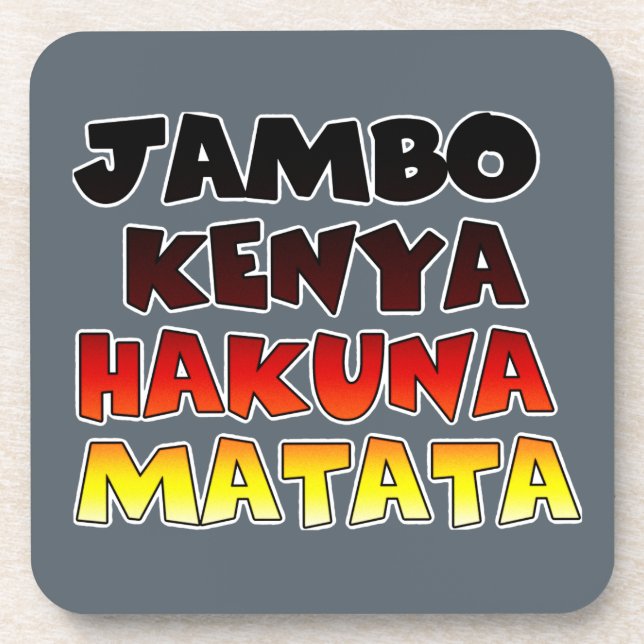 Beautiful Jambo Kenya Hakuna Matata Lovely Art  Coaster (Front)