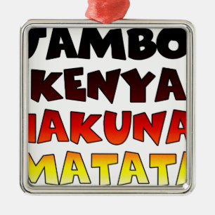 Beautiful Jambo Kenya Hakuna Matata Lovely Art Metal Tree Decoration