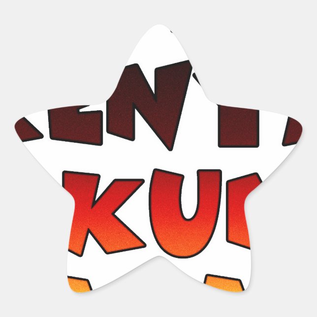 Beautiful Jambo Kenya Hakuna Matata Lovely Art  Star Sticker (Front)