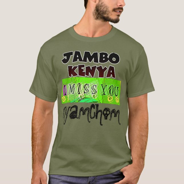 Beautiful Jambo Kenya Hakuna Matata Lovely Art  T-Shirt (Front)