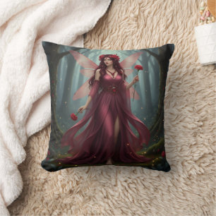 Beautiful January Garnet Fairy Cushion