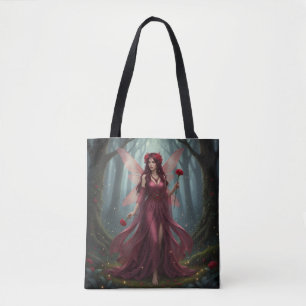 Beautiful January Garnet Fairy Tote Bag