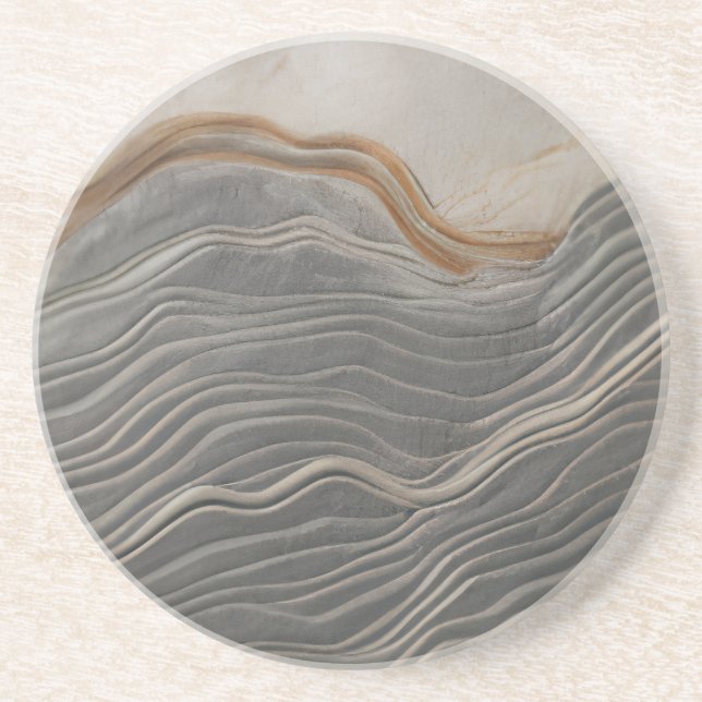 Beautiful Japandi Inspired Sandstone Coasters (Front)