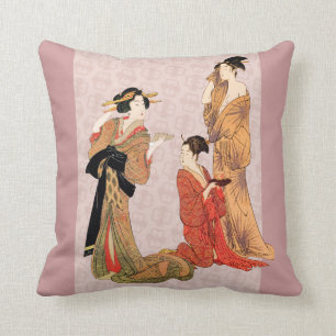 Beautiful Japanese Art Design Throw Pillows