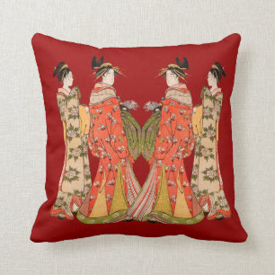 Beautiful Japanese Art Design Throw Pillows