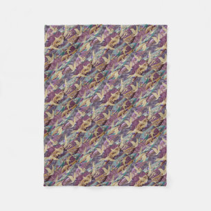 Beautiful Japanese Cranes Fleece Blanket