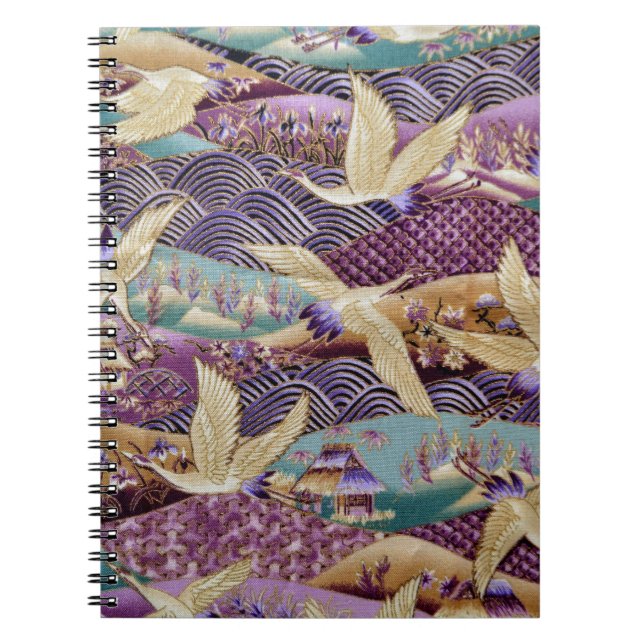 Beautiful Japanese Cranes Notebook (Front)