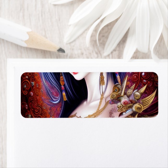 Beautiful Japanese Girl Gothic Fantasy Triptych (Insitu)