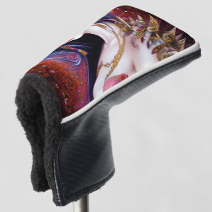 Beautiful Japanese Girl Gothic Fantasy Triptych Golf Head Cover