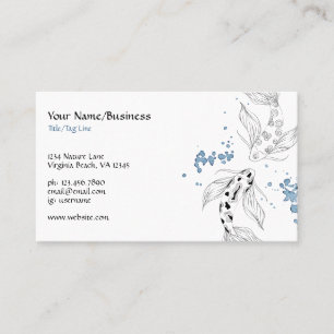 Beautiful Japanese Koi Fish Swimming Business Card