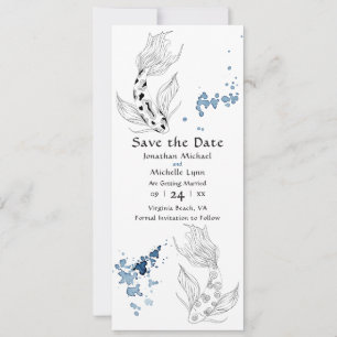 Beautiful Japanese Koi Fish Swimming Wedding Save The Date