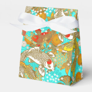 Beautiful Japanese koi print party favour box