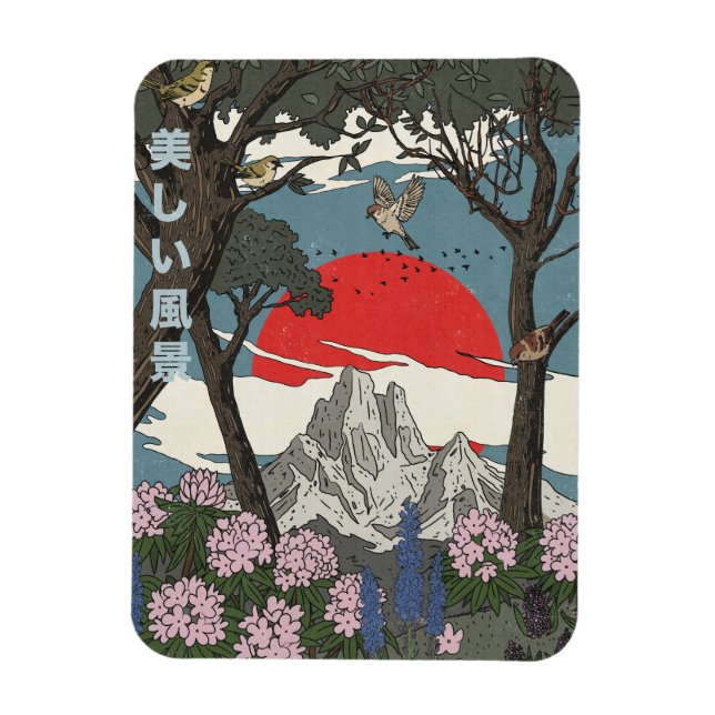 Beautiful Japanese Landscape Magnet (Vertical)