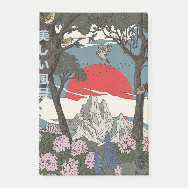 Beautiful Japanese Landscape Post-it Notes (Front)