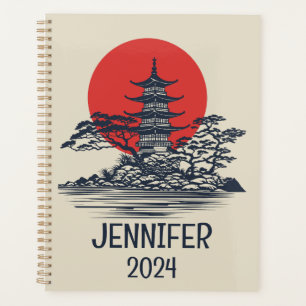 Beautiful Japanese landscape with sunrise  Planner