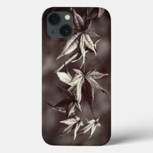 Beautiful Japanese Maple Leaf Portrait Sepia iPhone 13 Case