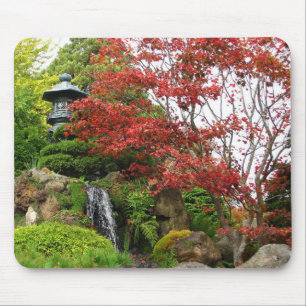 Beautiful Japanese Rock Garden with Pagoda Mouse Mat