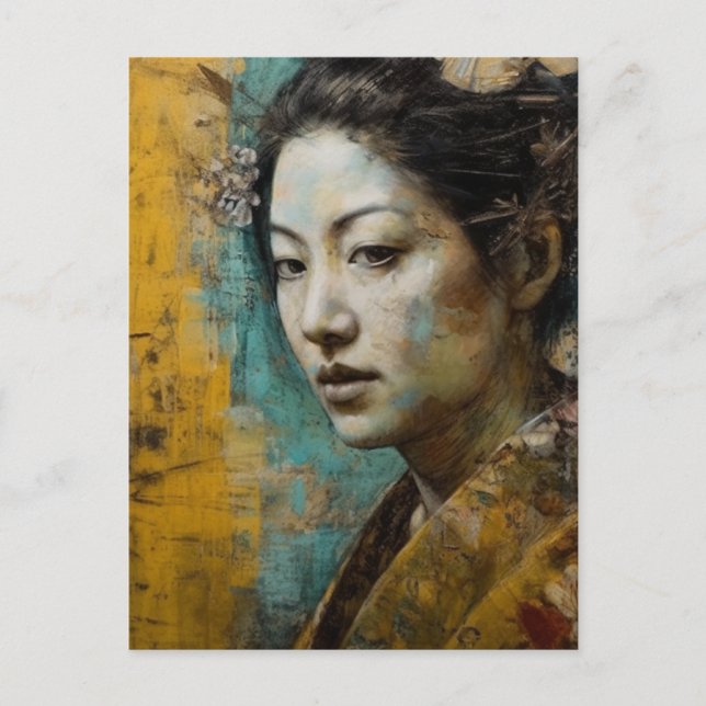 Beautiful Japanese Woman Postcard (Front)