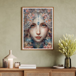 Beautiful Jasmine Flower Girl  Poster