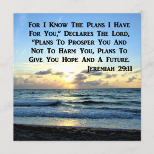 BEAUTIFUL JEREMIAH 29:11 BLUE SKIES INVITATION