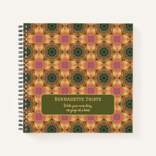 Beautiful Jewel Toned Custom Name Saying Star  Notebook