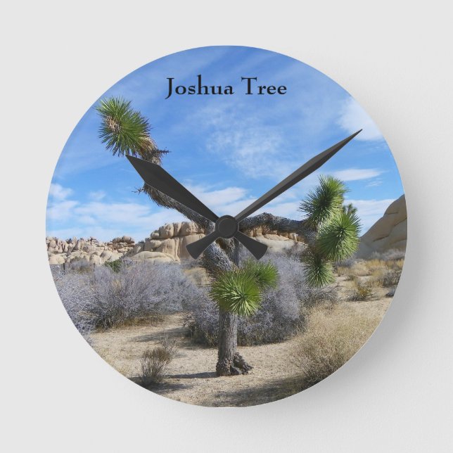Beautiful Joshua Tree Clock! Round Clock (Front)