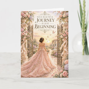 Beautiful Journey Quinceañera Sweet 16 Card