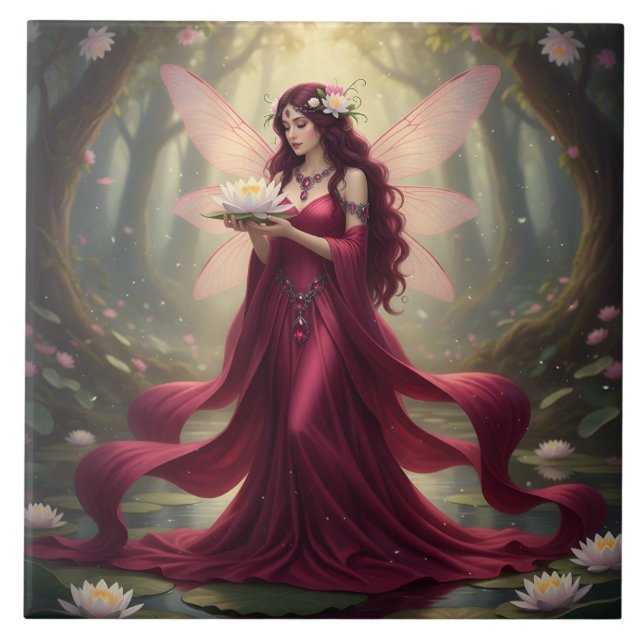 Beautiful July Ruby Fairy Tile (Front)