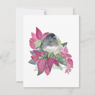Beautiful Junco Watercolor Note Card