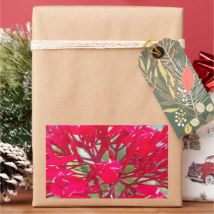 Beautiful Kaleidoscope of Colourful Red Milkweed Rectangular Sticker