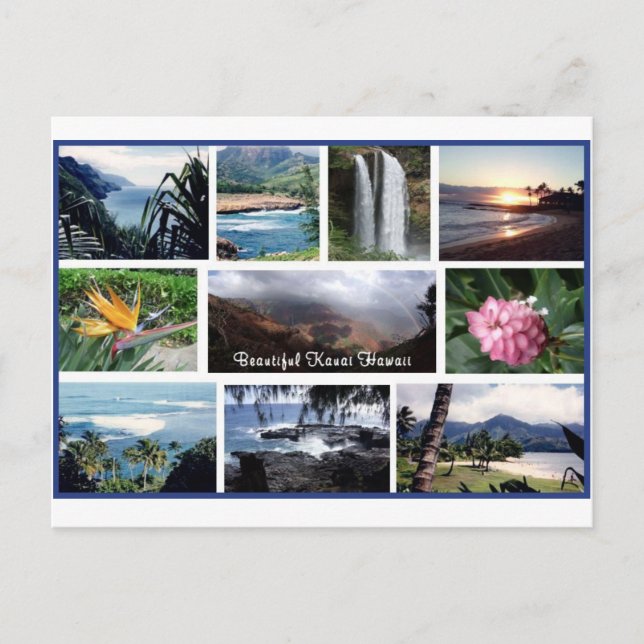 Beautiful Kauai Photos Postcard (Front)