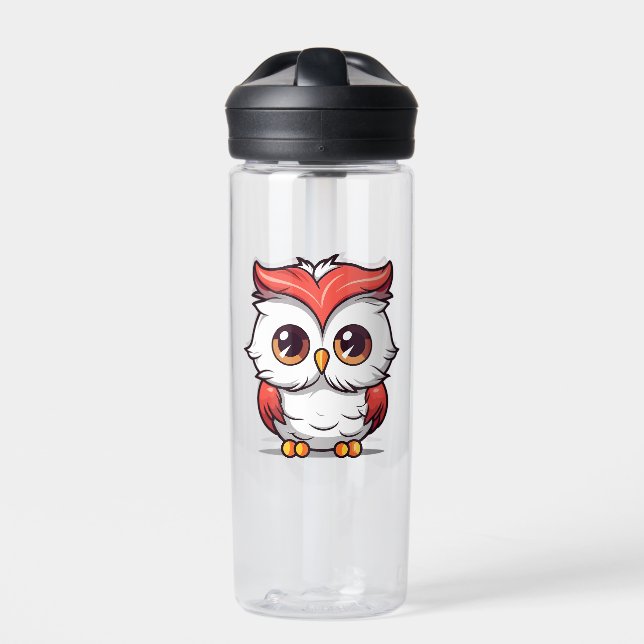 Beautiful Kawaii Style Owl Cartoon-77038 Water Bottle (Front)