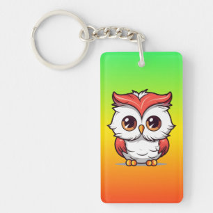 Beautiful Kawaii Style Owl Cartoon Key Ring