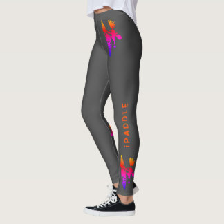 Beautiful Kayaker in ombre orange pink colours Le Leggings