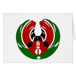 Beautiful Kenya Black Red Green Colour Design Flag