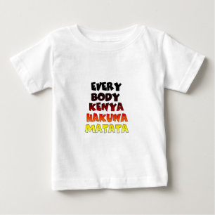 Beautiful Kenya Colourful Amazing Text Quote Desig Baby T-Shirt