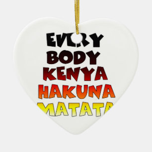 Beautiful Kenya Colourful Amazing Text Quote Desig Ceramic Tree Decoration