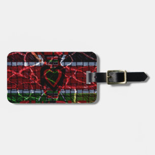 Beautiful Kenya Contemporary National Edgy Flag Luggage Tag