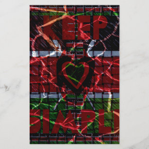 Beautiful Kenya Contemporary National Edgy Flag Stationery