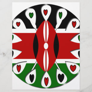 Beautiful Kenya Lovely Hearts Amazing Pattern Art