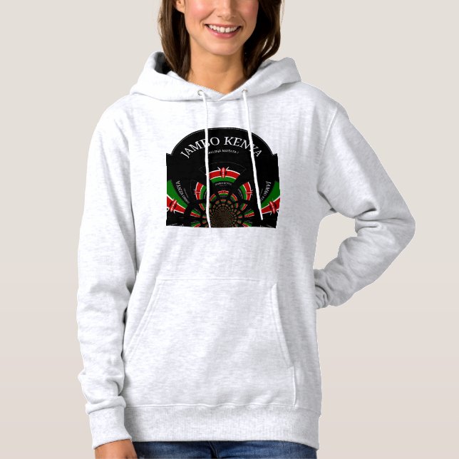 Beautiful Kenya Tapestry: Kenyan Flag Butterfly  Hoodie (Front)