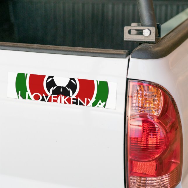 Beautiful Kenya Tapestry: Kenyan Flag Butterfly Mo Bumper Sticker (On Truck)