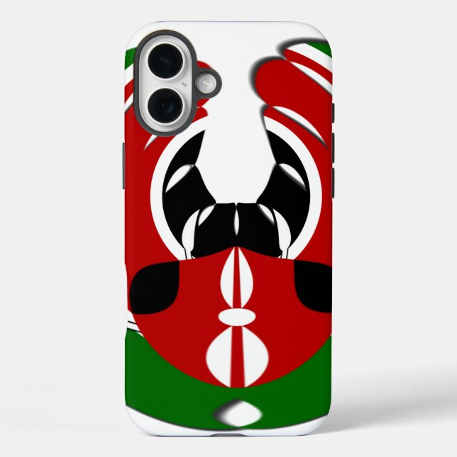 Beautiful Kenya Tapestry: Kenyan Flag Butterfly Mo Case-Mate iPhone Case (Back)