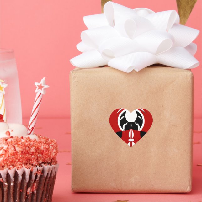 Beautiful Kenya Tapestry: Kenyan Flag Butterfly Mo Heart Sticker (Party)