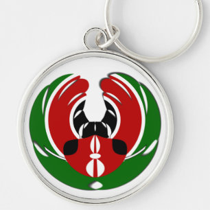 Beautiful Kenya Tapestry: Kenyan Flag Butterfly Mo Key Ring
