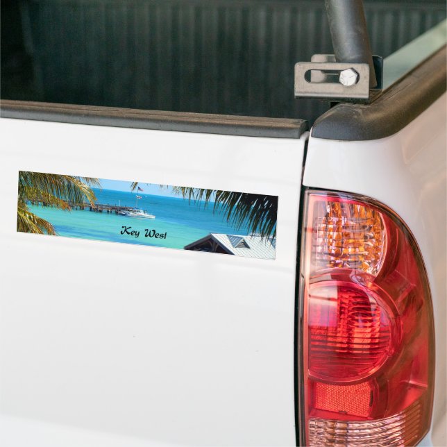 Beautiful Key West Bumper Sticker (On Truck)