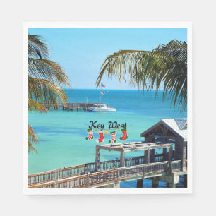 Beautiful Key West Christmas Napkin