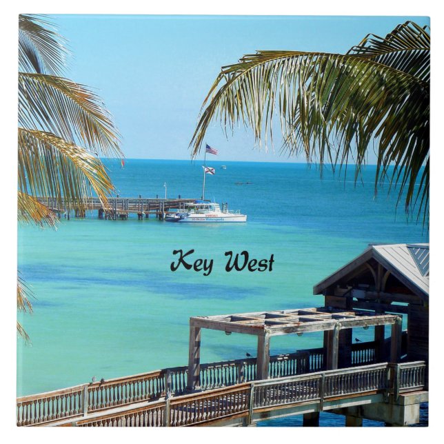 Beautiful Key West, Florida Tile (Front)