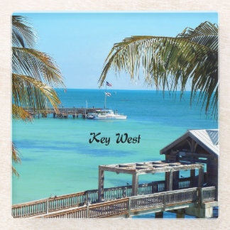 Beautiful Key West Glass Coaster